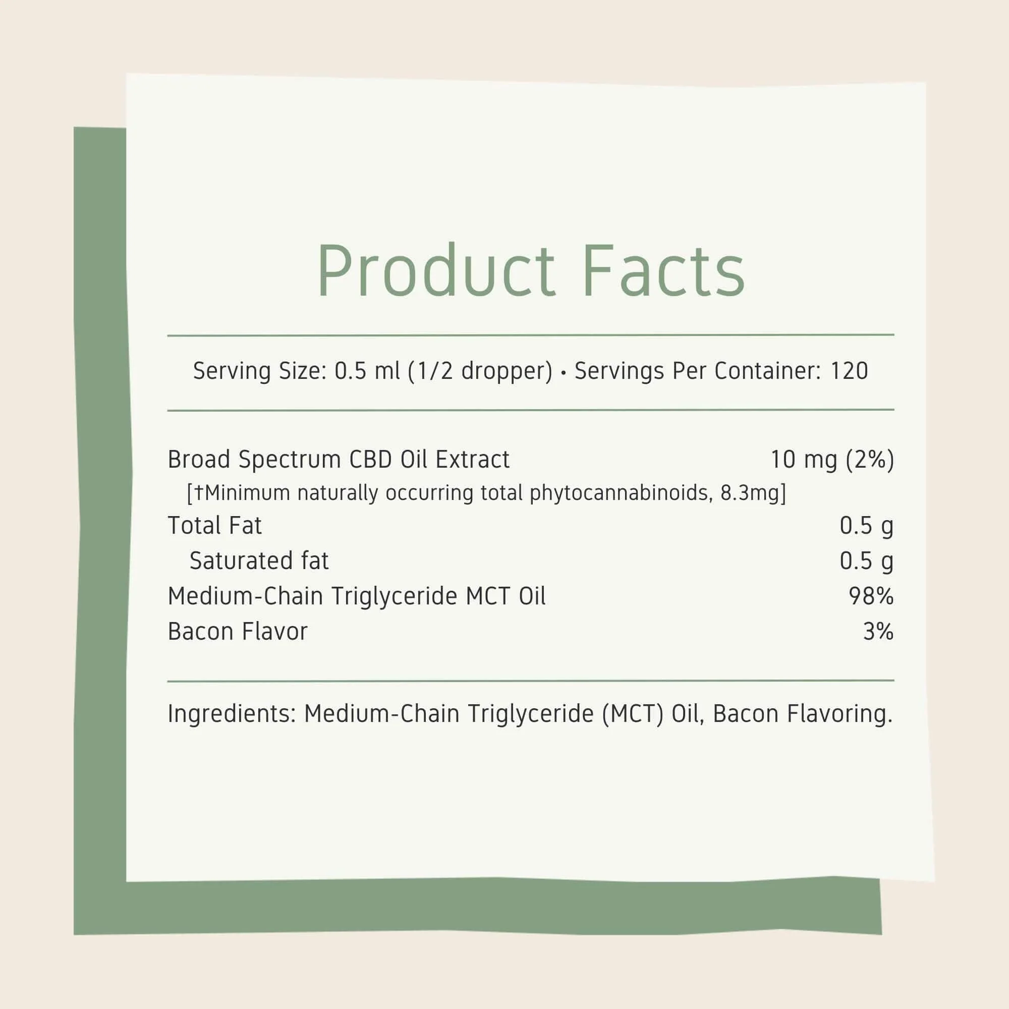 Bacon Flavored CBD Oil for Dogs - Image 4