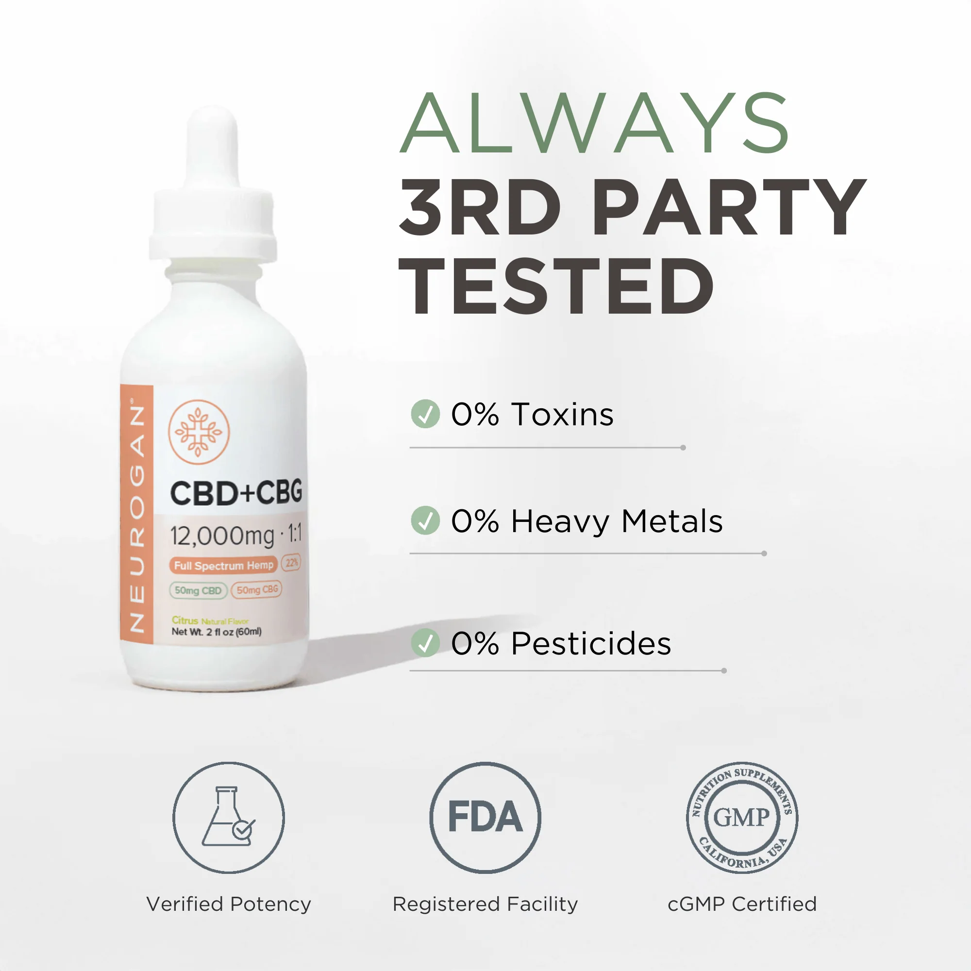 CBD + CBG Balance Oil 12000MG - Image 4