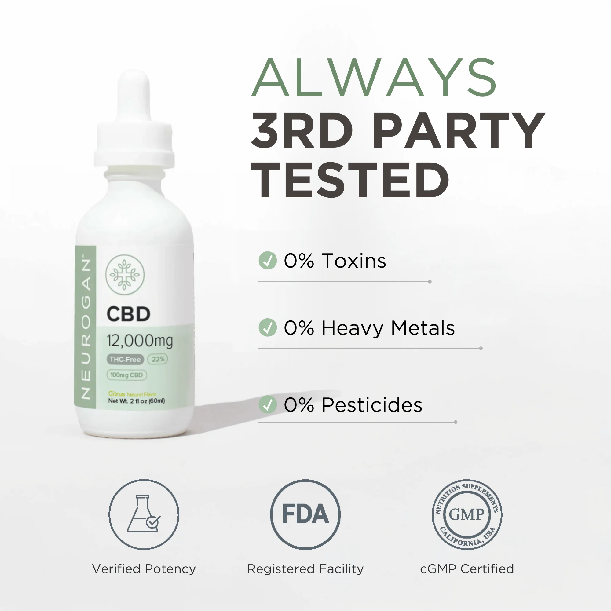 Strongest Broad Spectrum CBD Oil 12000mg - Image 3